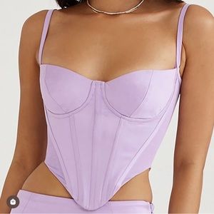 LILAC CORSET CROP TOP